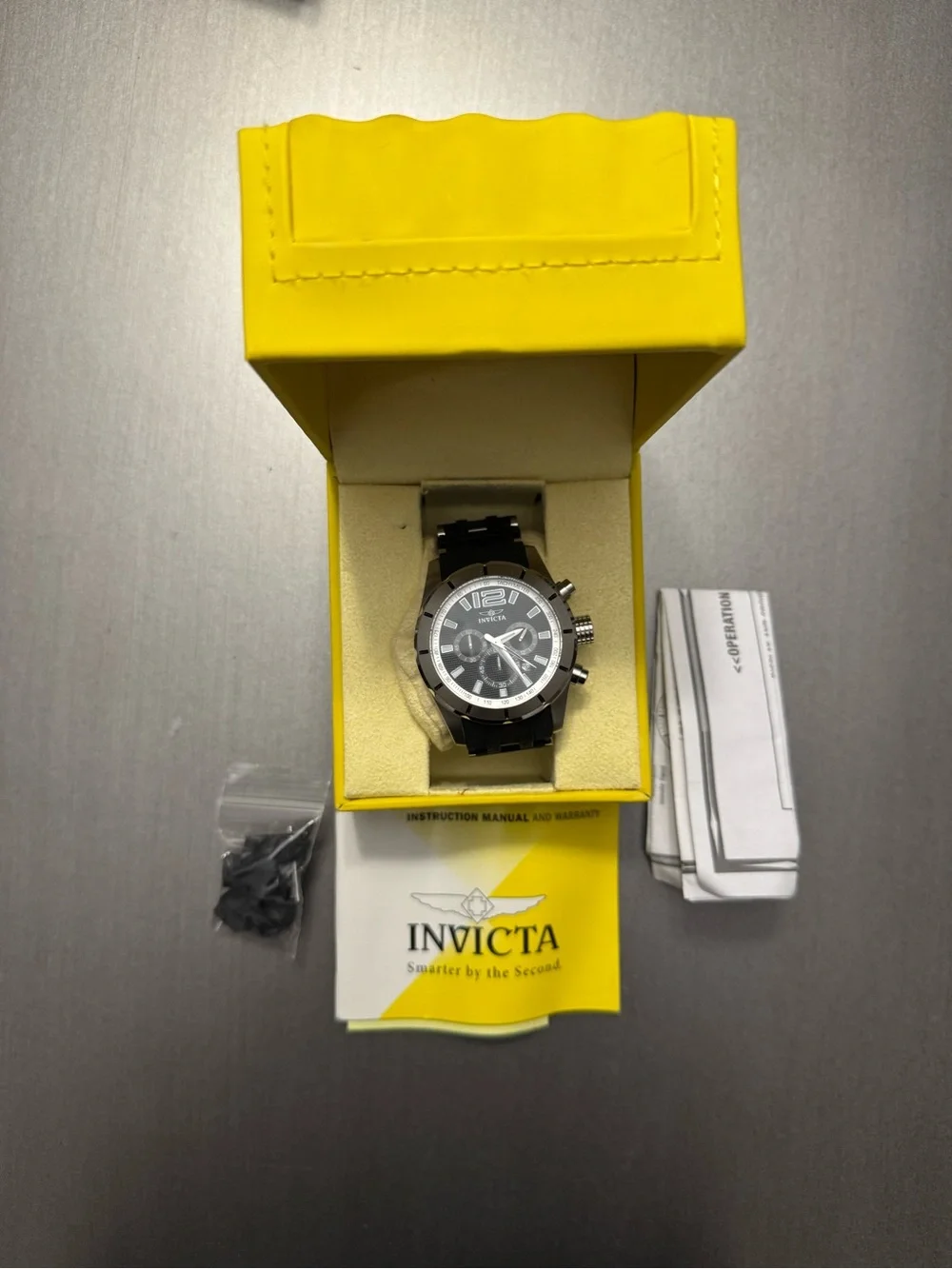Invicta Men’s Silver and Black Sea Spider Chronograph Watch